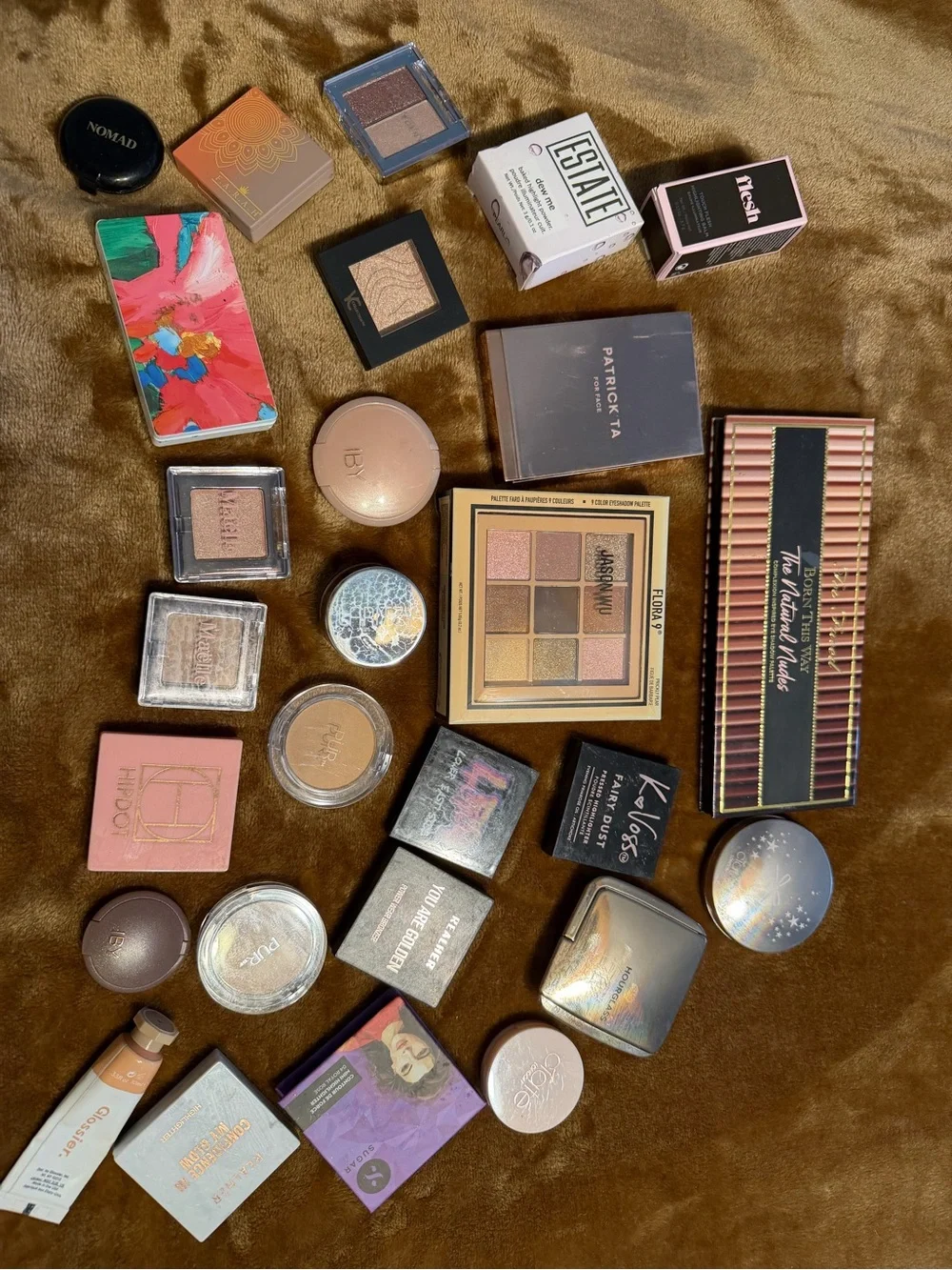Assorted Neutral & Rosy Eyeshadows/highlighter/Blushes - Mixed Brands